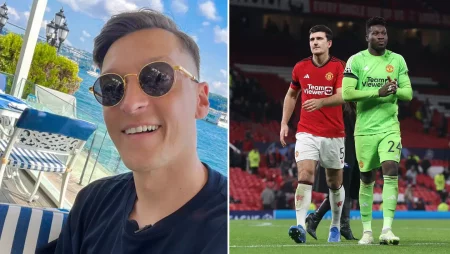 Mesut Ozil wysłał wiadomość do Andre Onana i Harry'ego Maguire'a w związku z jego odwołaniem z Man Utd